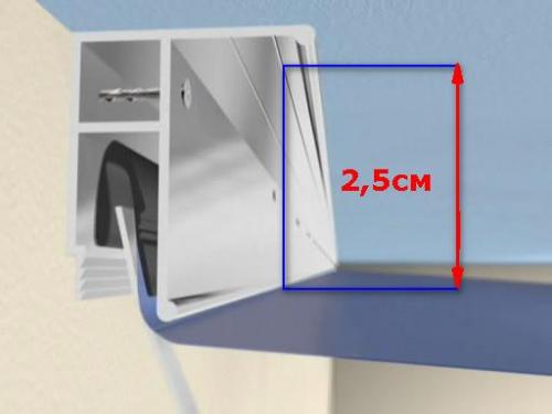 Сколько см съедает натяжной потолок. Сколько сантиметров забирает натяжной потолок?