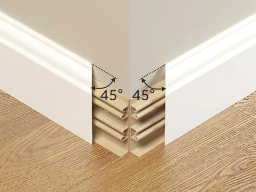 Как стыковать углы напольного плинтуса, чтобы не расходились