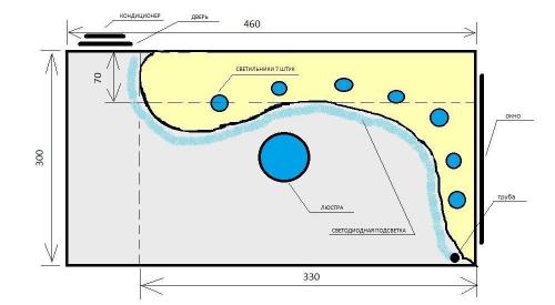Сколько стоит двухуровневый натяжной потолок с подсветкой по периметру. Как делают двухуровневый потолок