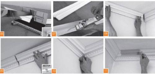 Чем шпаклевать полистирольные плинтуса. Монтаж