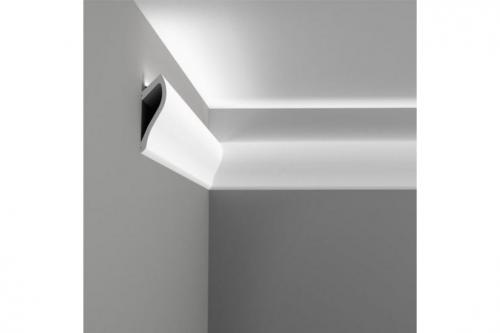 Плинтус для натяжного потолка с подсветкой. Какие бывают потолочные плинтуса с подсветкой