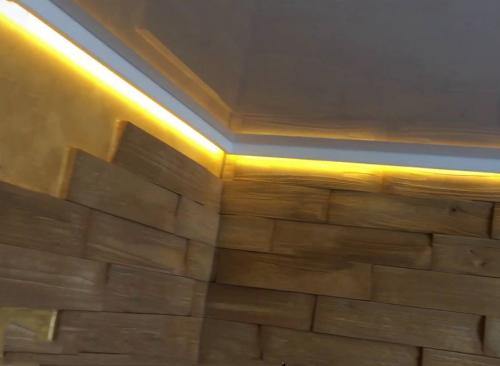 Парящий натяжной потолок с подсветкой. Тайна парящих потолков 17