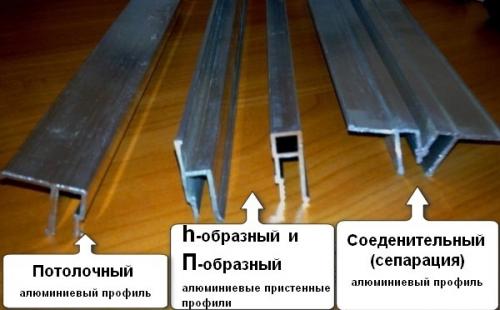 Толщина багета натяжного потолка. Виды профиля для натяжного потолка