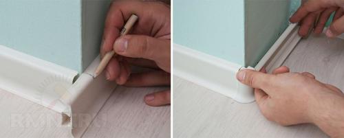Как склеить и состыковать потолочный плинтус в углах. Необходимость стыковки потолочного плинтуса 07