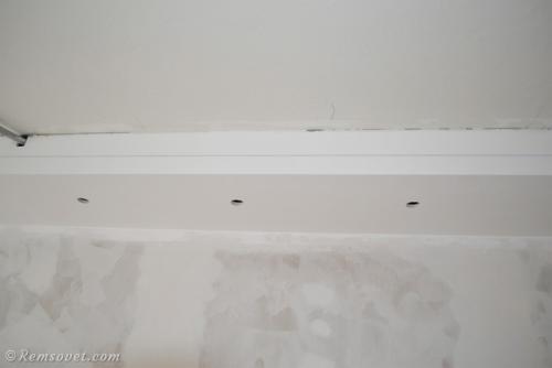 Крепление багета для натяжных потолков. Разметка 10