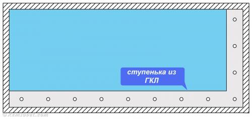 Крепление багета для натяжных потолков. Разметка 16