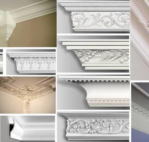 Поклейка багетов из пенопласта. Как наклеить плинтус на радиус или изгиб?